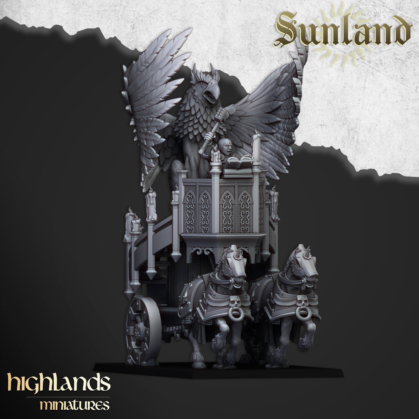Sunland Altar on Chariot | Sunland, Empire of the Sun | Highlands Miniatures