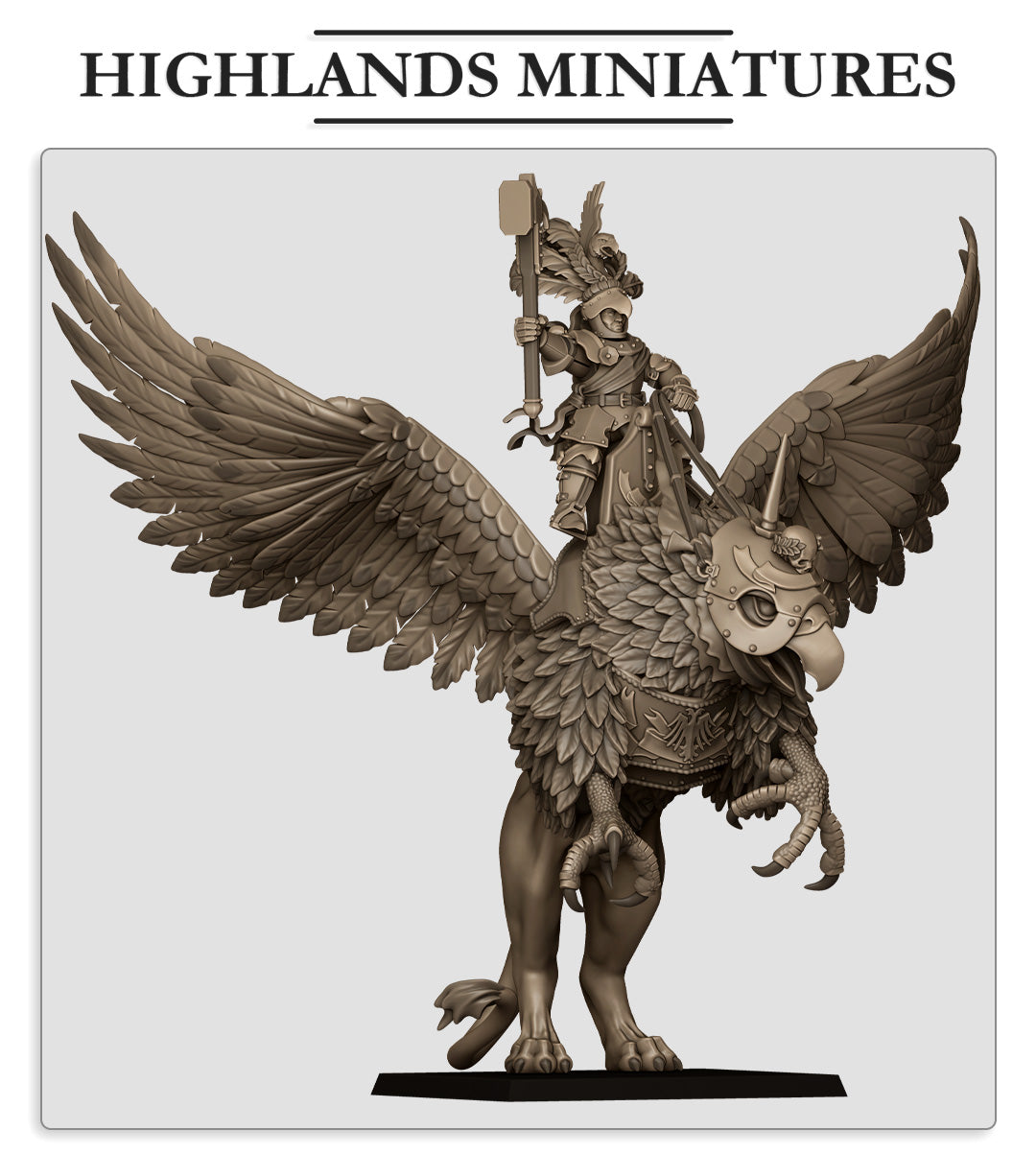 Sunland Emperor on Griffon | Sunland, Empire of the Sun | Highlands Miniatures