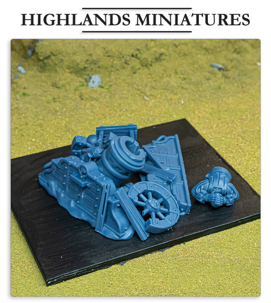 Filler - Exploded Mortar | Sunland, Empire of the Sun | Highlands Miniatures