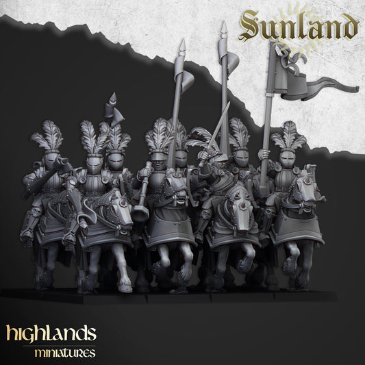 Sunland Mounted Knights (Remastered) | Sunland, Empire of the Sun | Highlands Miniatures