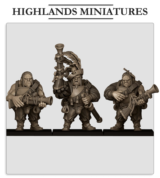 Ogres with Blunderbuss | Sunland, Empire of the Sun | Highlands Miniatures