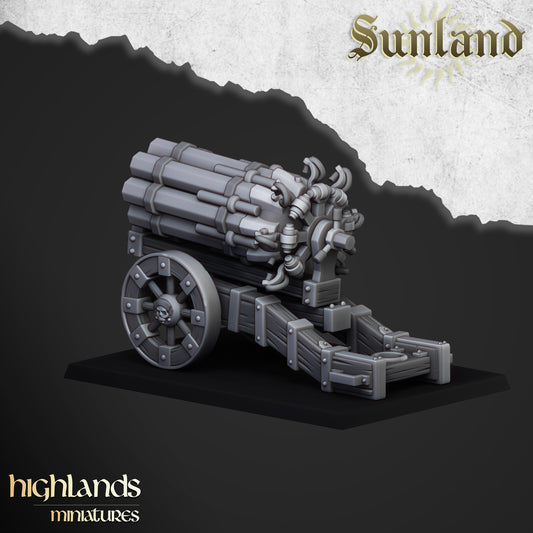 Sunland Volley Gun | Sunland, Empire of the Sun | Highlands Miniatures