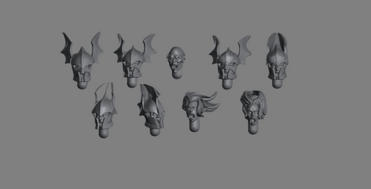 Vampire Knights Heads | Transilvanya - The Fallen Realm | Highlands Miniatures