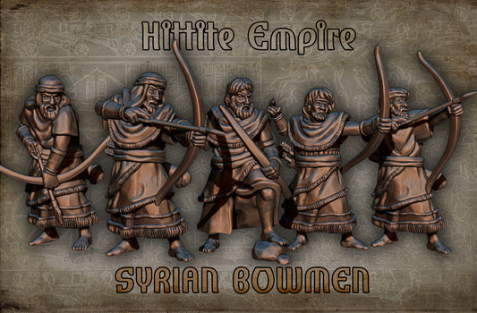 Syrian Bowmen | Hittite Empire | 15, 28, 32mm| Resin 3D Printed | Red Copper Miniatures | Tabletop Historical Gaming