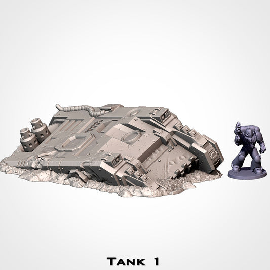 Crashed Tanks | Scatter Terrain | Txarli Factory