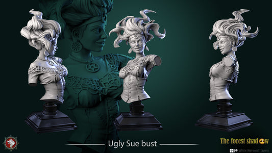 Ugly Sue Bust | The Forest Shadow | Bust | Resin 3D Printed Miniature | White Werewolf Tavern