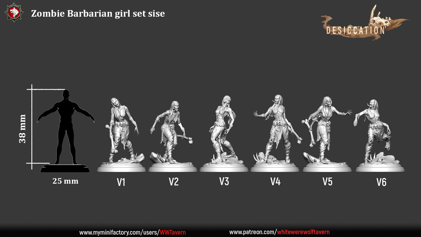 Zombie Barbarians Female Set | Desiccation | White Werewolf Tavern