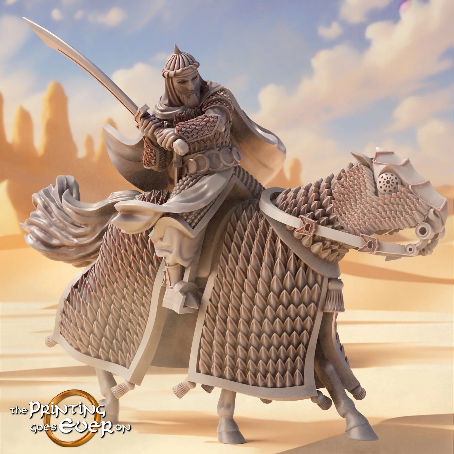 Arash Emir of Scimitars – On Foot and Mounted | Sands of the East | MESBG | The Printing Goes Ever On