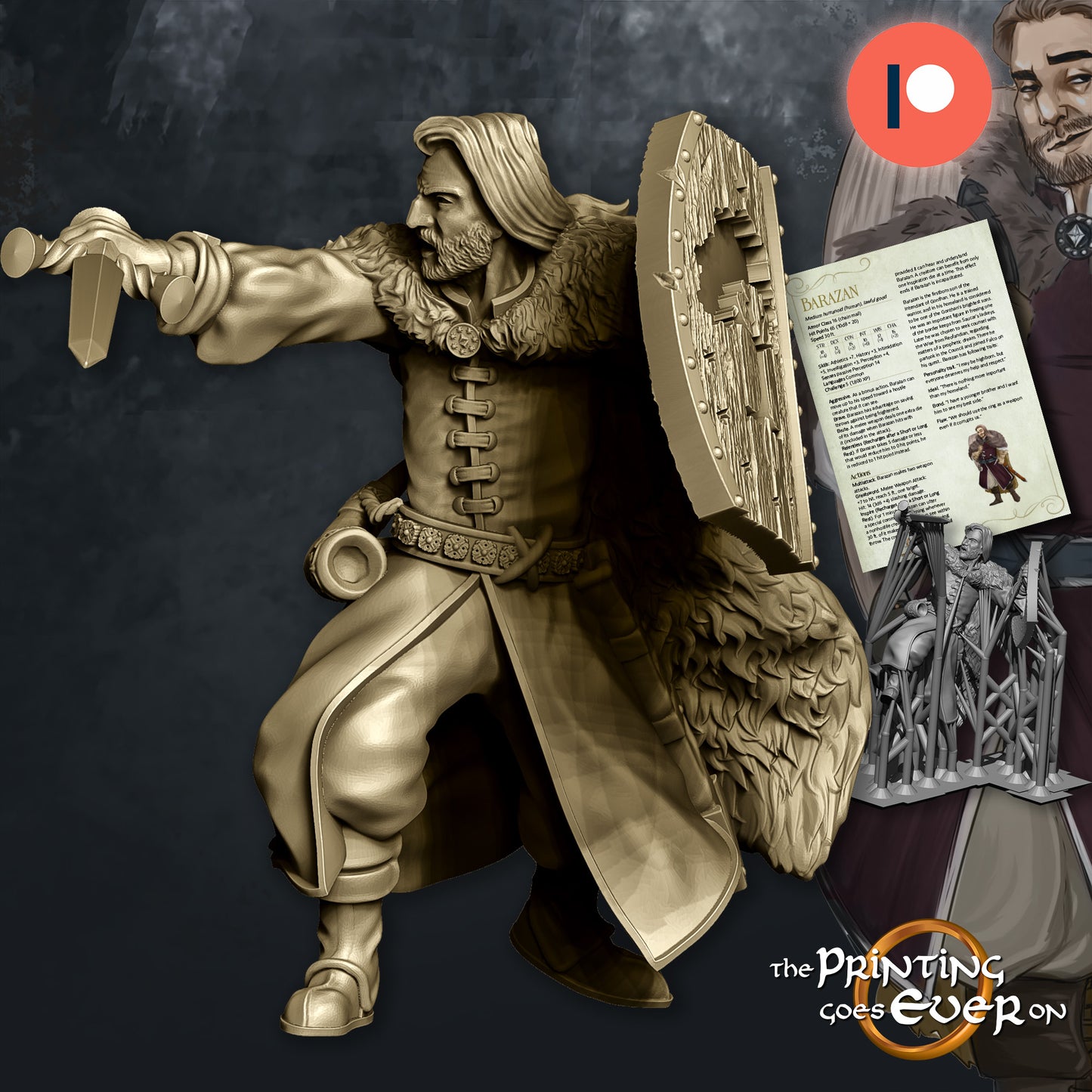 Barazan - fighting | Into the Mountains | MESBG | The Printing Goes Ever On