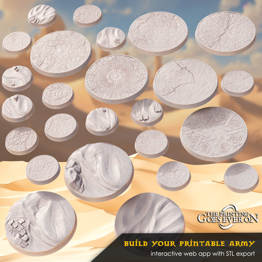 Bits - Araby Bases | Tales of the Desert Clans | Round Bases | The Printing Goes Ever On