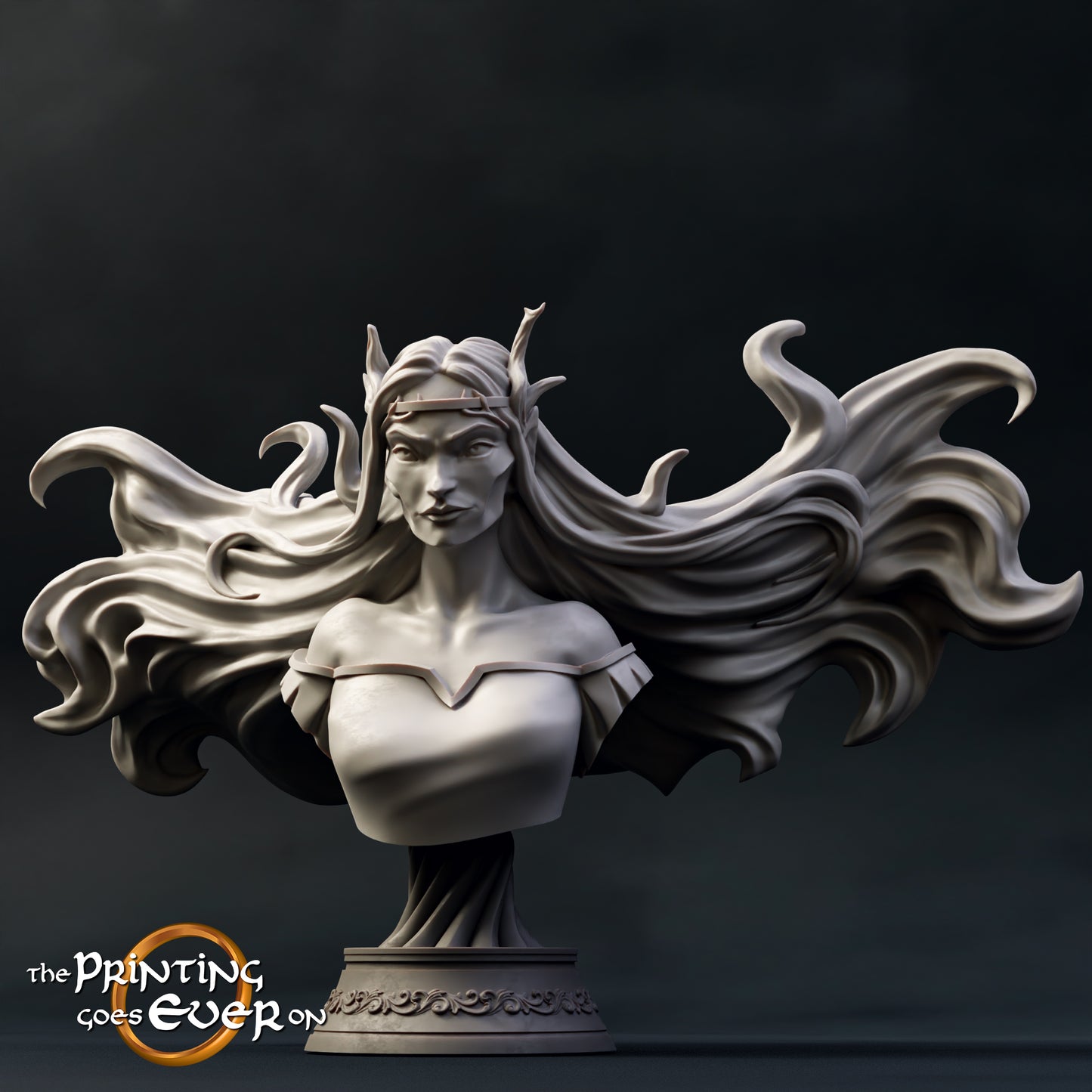 Bust - Gladhiel, Beautiful and Terrible Queen | Elves of the Brightwood | The Printing Goes Ever On