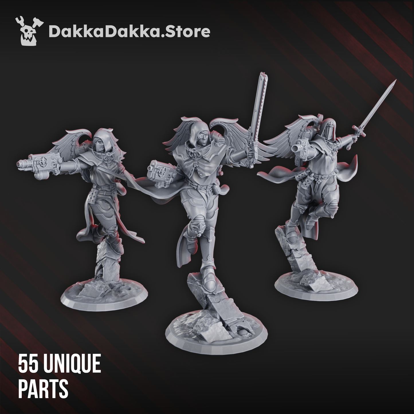 Angels of War, assembled models, resin by Dakka Dakka