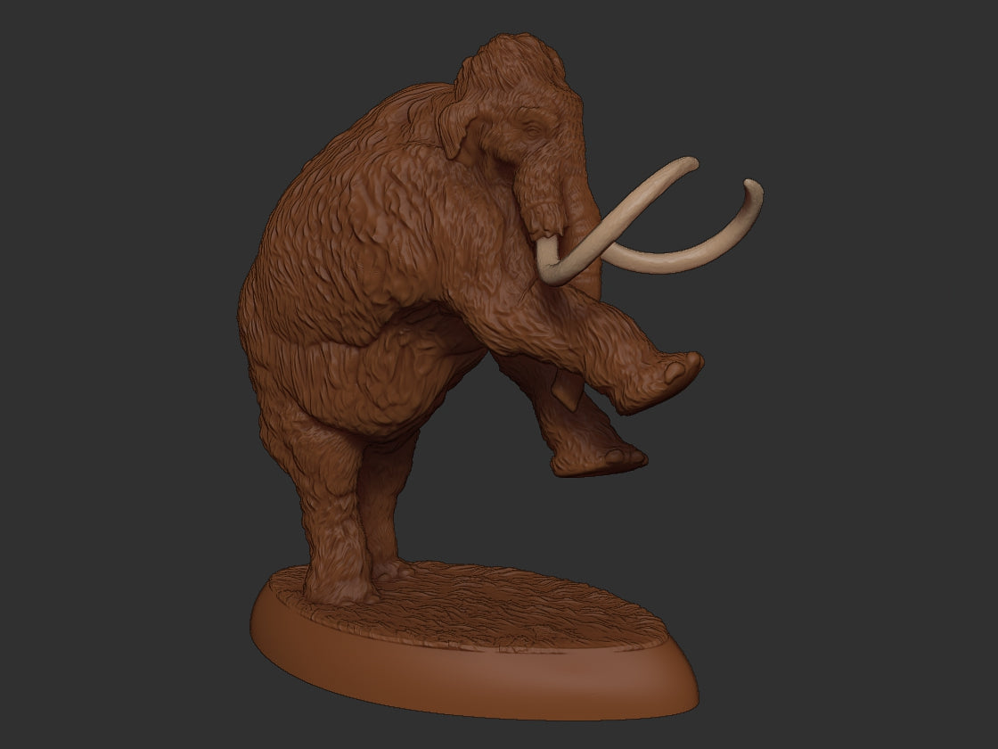 Partially Skeletal Wooly Mammoth | 3 Poses | Extinct Animals | Limelight Miniatures