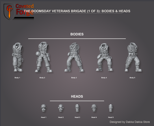 Doomsday Veterans Brigade parts 1 of 3: five bodies and five heads