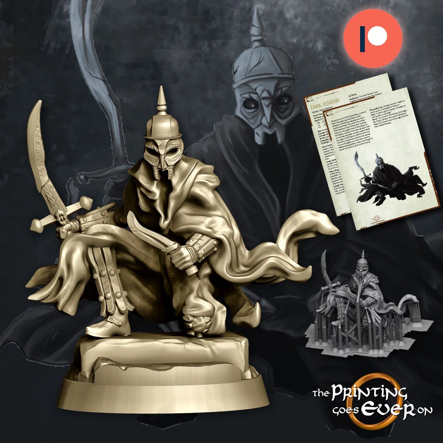 Dark Assassin – On Foot and Mounted | Waylay at Fehntop | MESBG | The Printing Goes Ever On