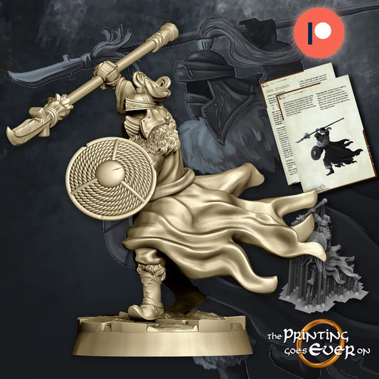 Dark Spearman – On Foot and Mounted | Waylay at Fehntop | MESBG | The Printing Goes Ever On