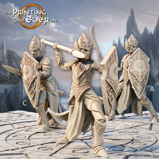 Elven Sentries | Silver Shores | MESBG | The Printing Goes Ever On