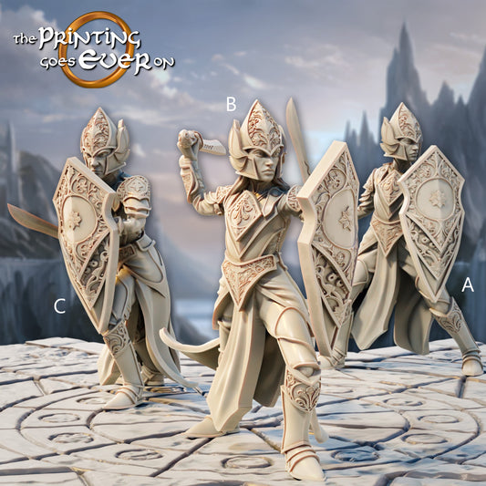 Elven Sentries | Silver Shores | MESBG | The Printing Goes Ever On