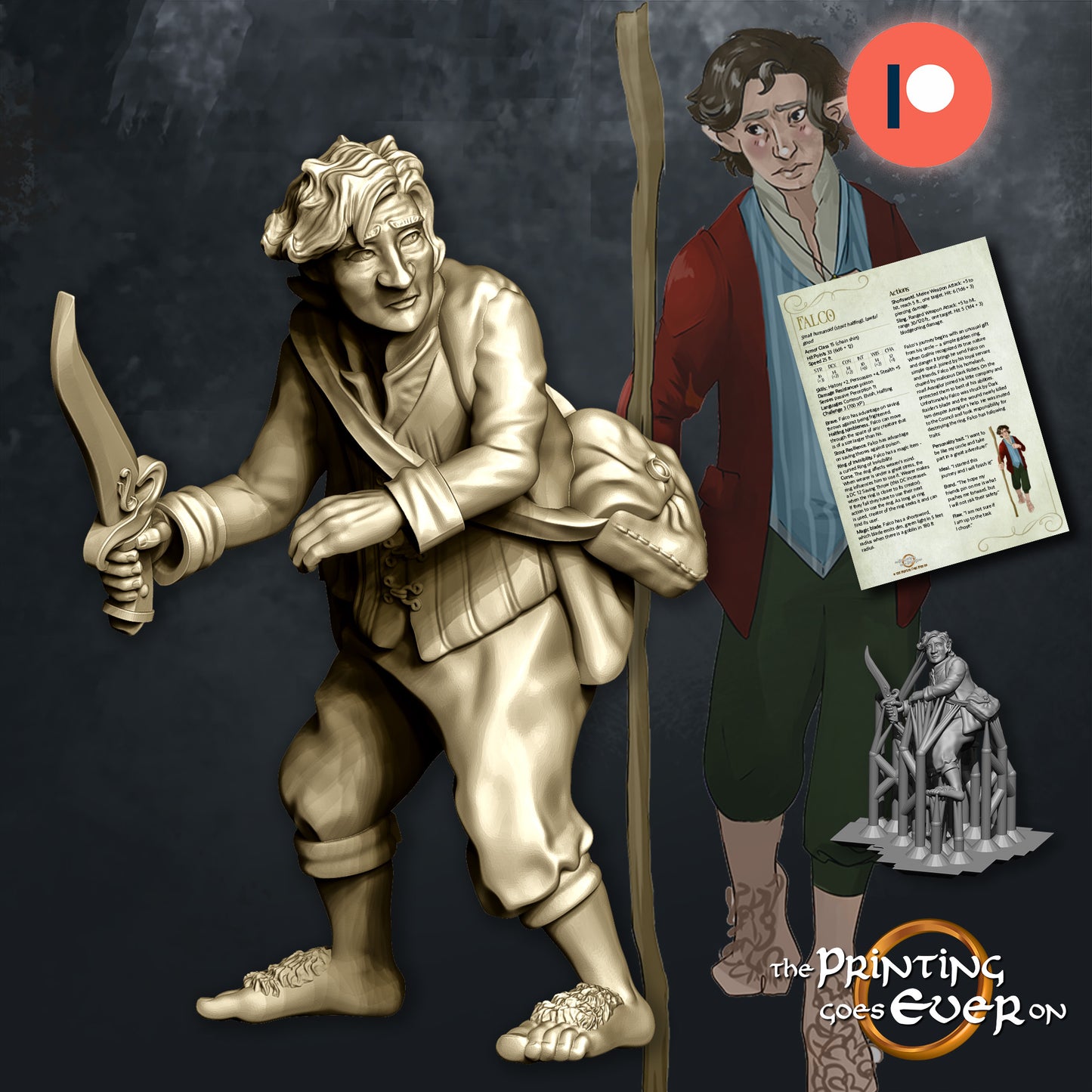 Falco - fighting | Into the Mountains | MESBG | The Printing Goes Ever On