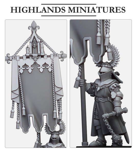 Standard Bearer of Gallia | Gallia, the Medieval Kingdom | Highlands Miniatures