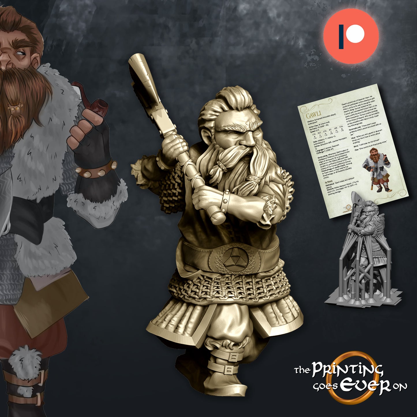 Gawli - fighting | Into the Mountains | MESBG | The Printing Goes Ever On