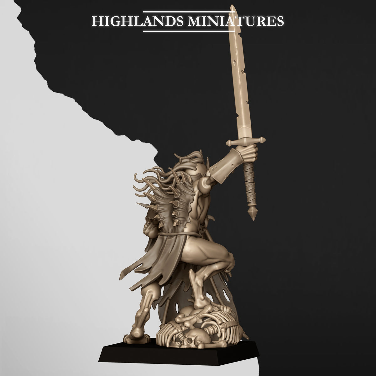 Ghoul King, rear view, Highlands Miniatures render