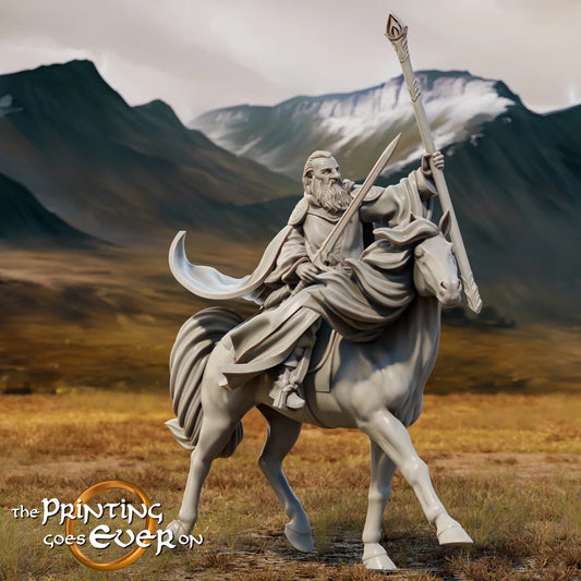 Gollnir the Wise – On Foot and Mounted | Last Stand | MESBG | The Printing Goes Ever On