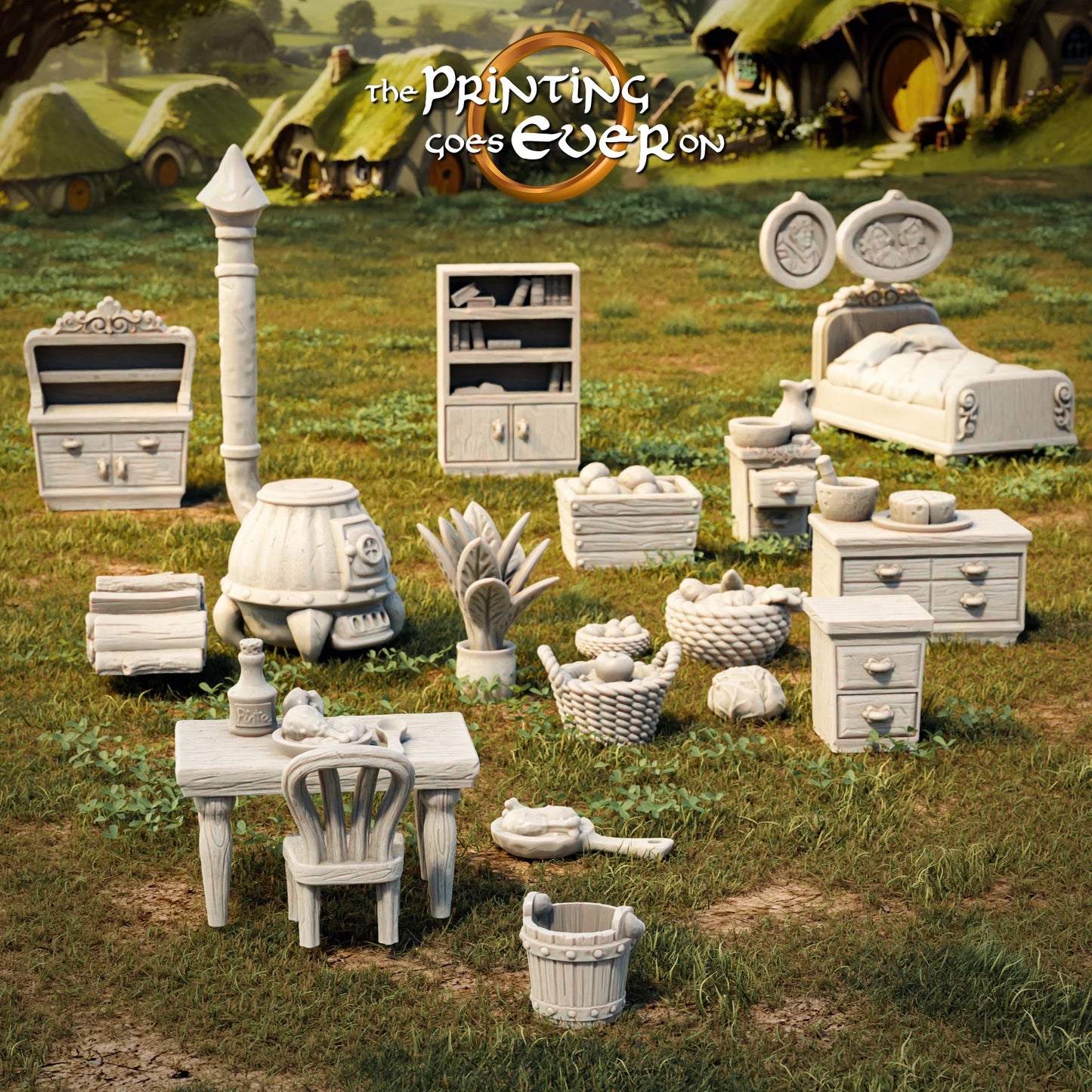 Halfling House Decoration | Halfling Rebellion | MESBG | The Printing Goes Ever On