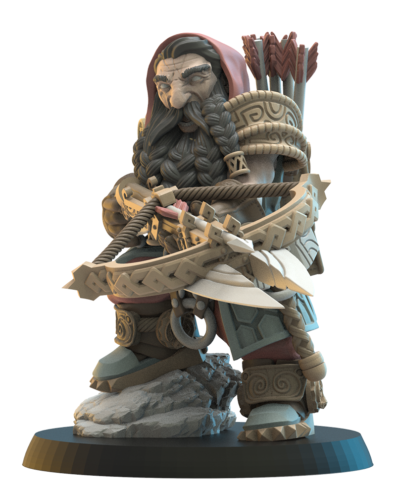 Harald, Armbrøst Hero | Niavellir Dwarves | Lost Kingdom Miniatures