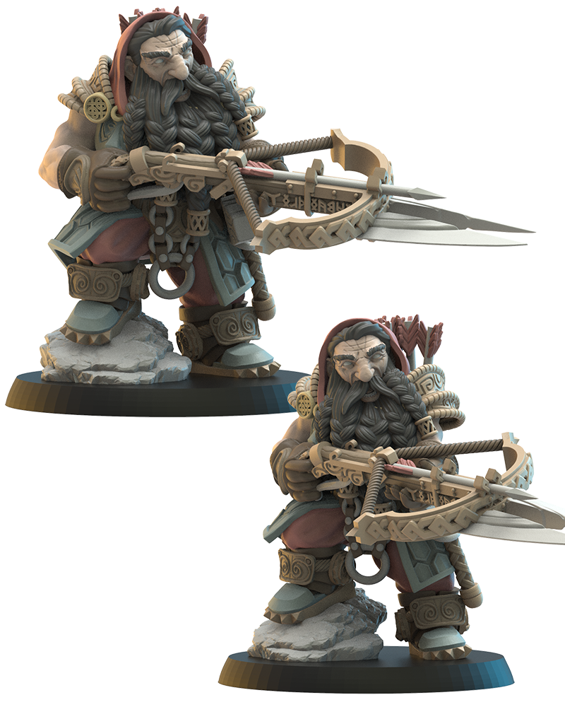 Harald, Armbrøst Hero | Niavellir Dwarves | Lost Kingdom Miniatures
