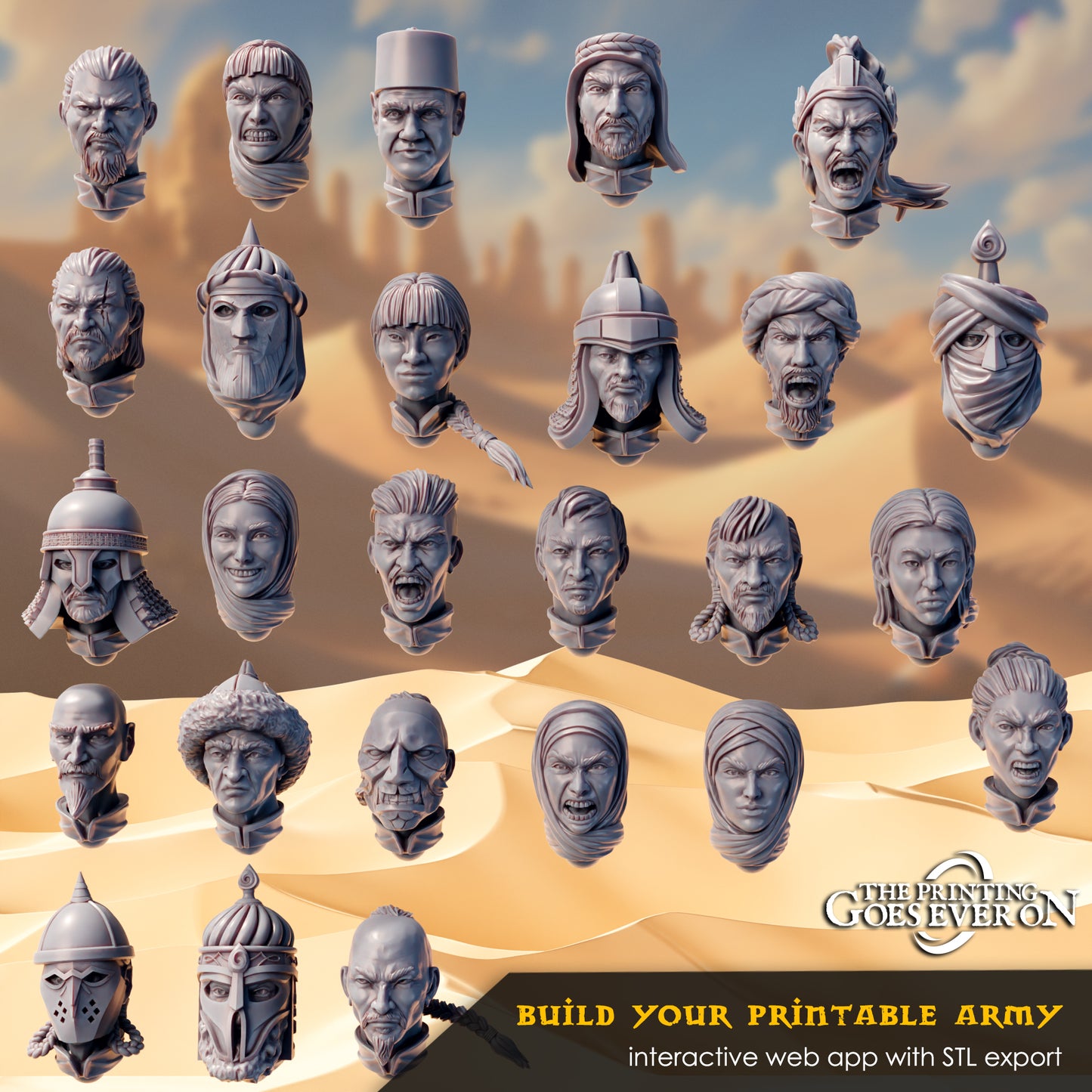 Bits - Araby Heads | Tales of the Desert Clans | The Printing Goes Ever On