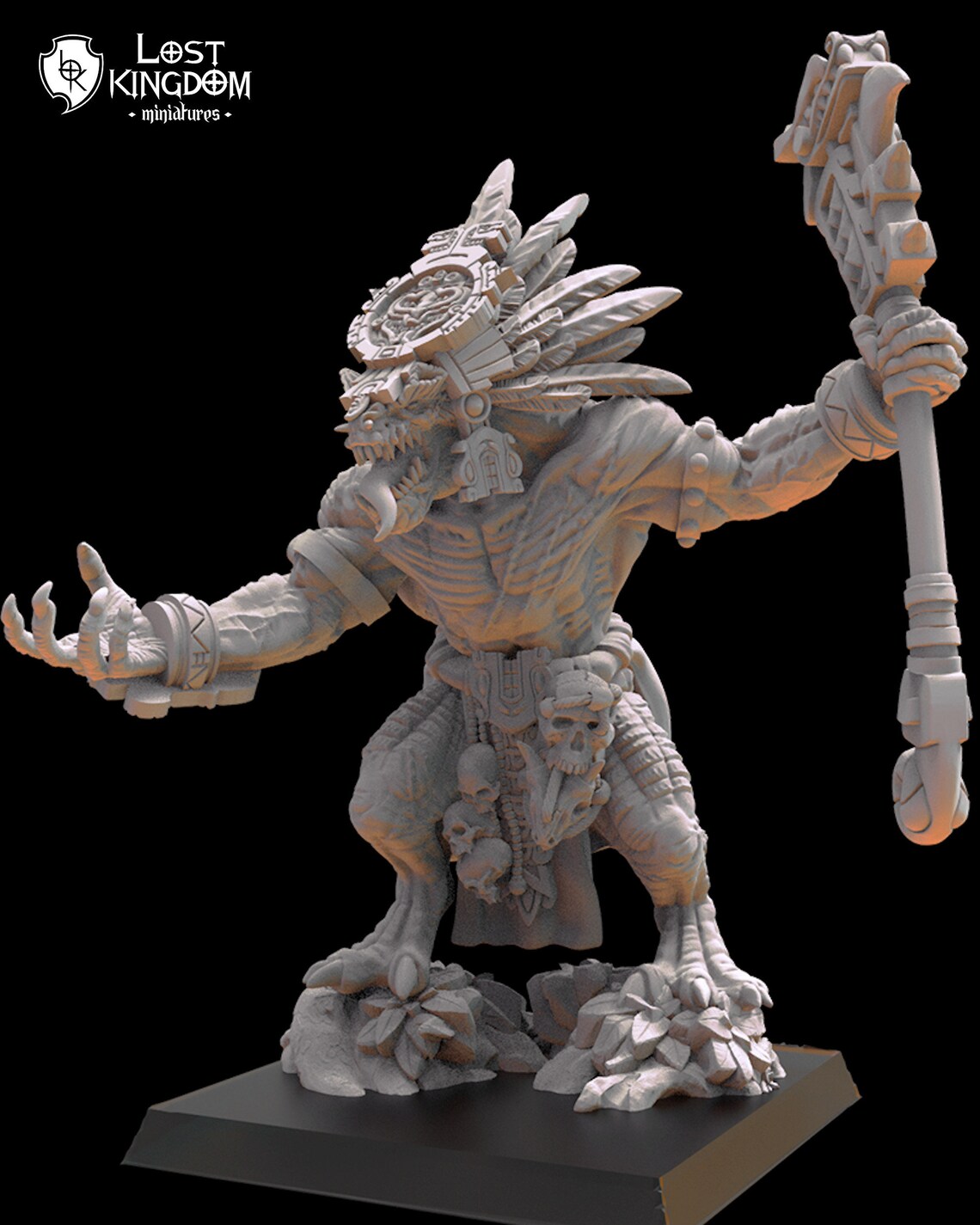 Yacatecuhtli, Cuetzpal Father | Saurian Ancients | Lost Kingdom Miniatures |
