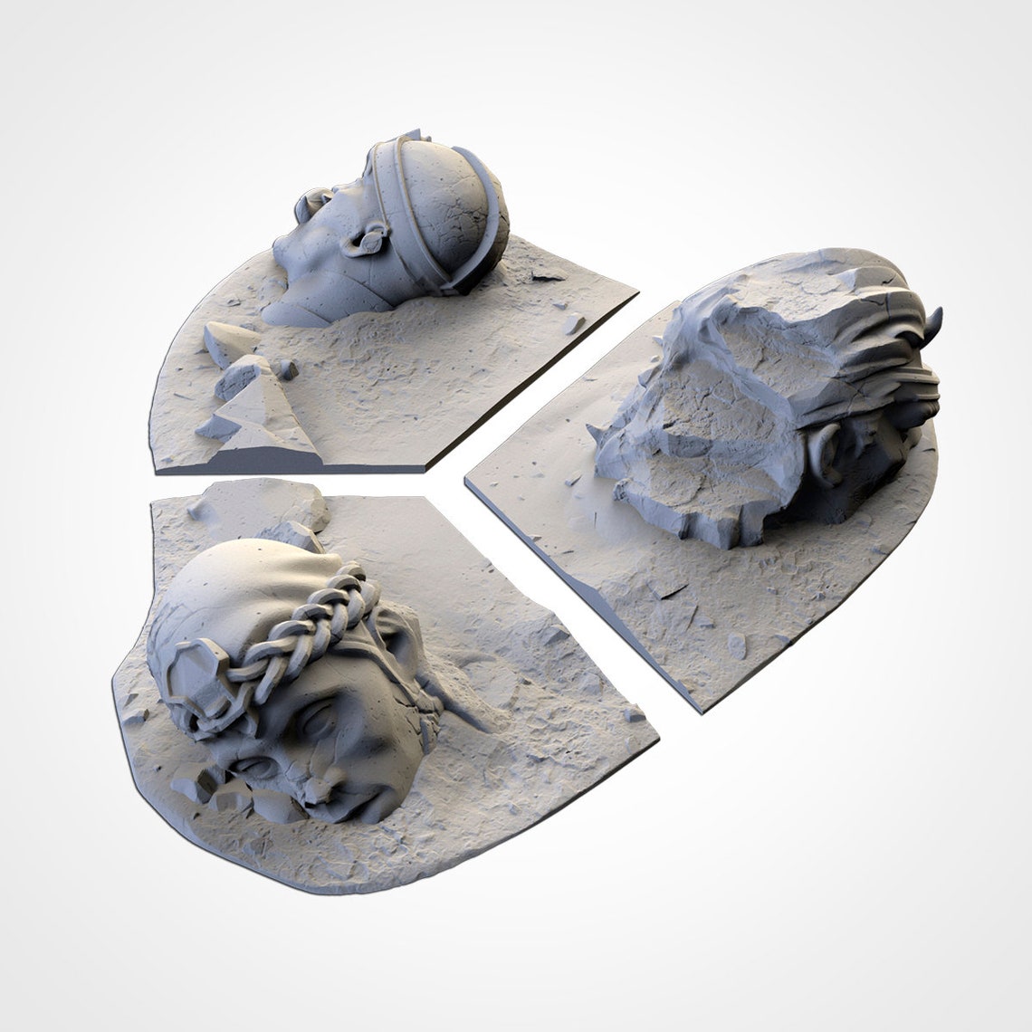 Ruined Statues | Scatter Terrain | Txarli Factory | Table Top Gaming