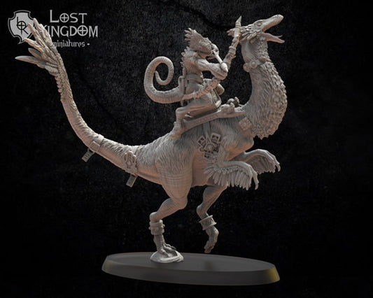 Mounted Chameleon Hero B | Saurian Ancients | Lost Kingdom Miniatures |