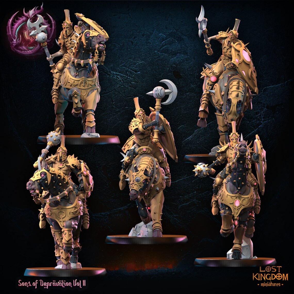 Chaotic Depraved Knights Regiment | Sons of Depravation | Lost Kingdom Miniatures