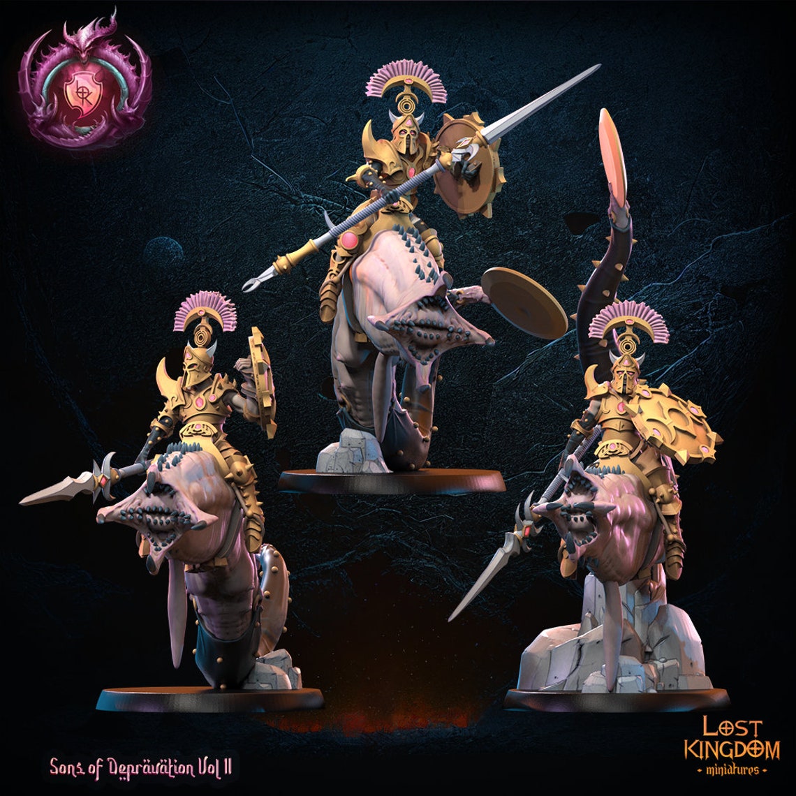 Chaotic Depraved Worm Riders | Sons of Depravation | Lost Kingdom Miniatures
