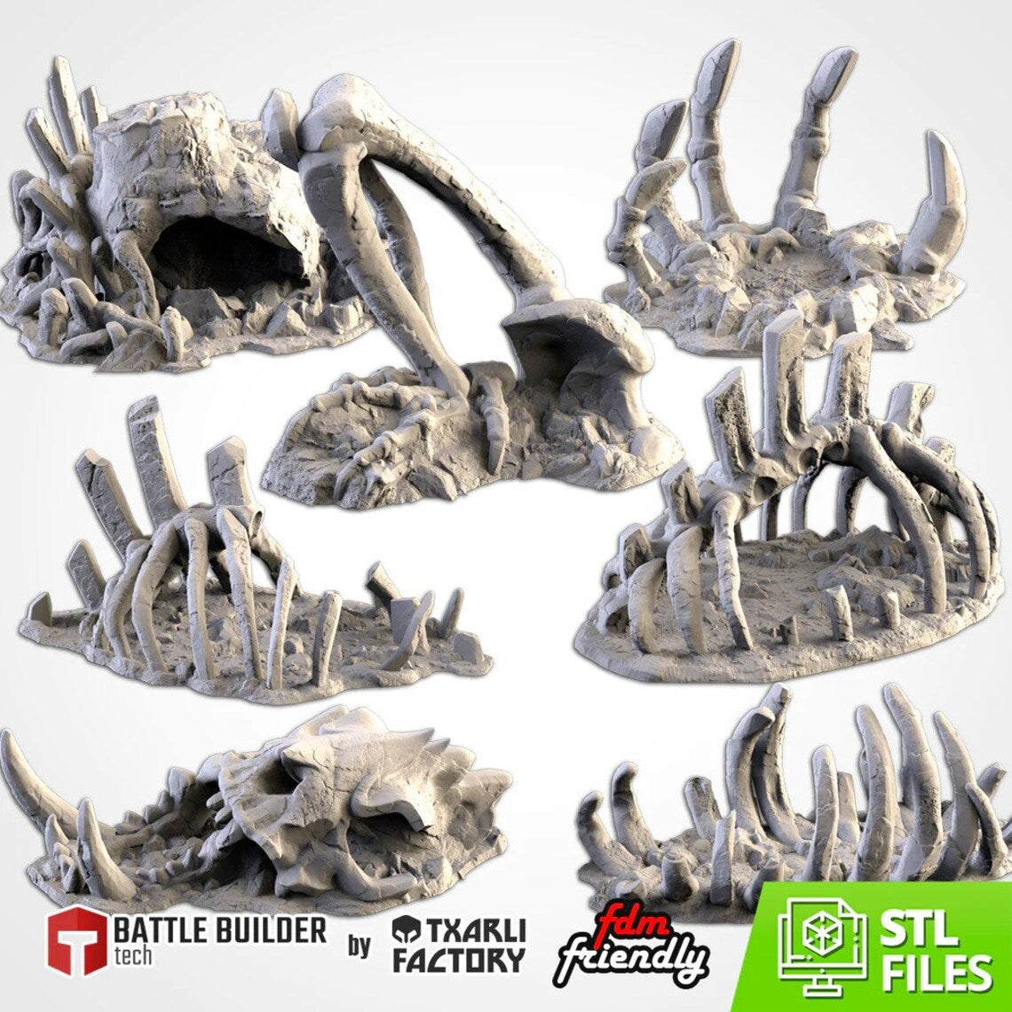 Stone Age Boneyard Terrain | Scatter Terrain | Txarli Factory | Table Top Gaming