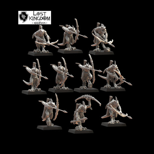 Cuetzpalli Regiment With Bows | Saurian Ancients | Lost Kingdom Miniatures |