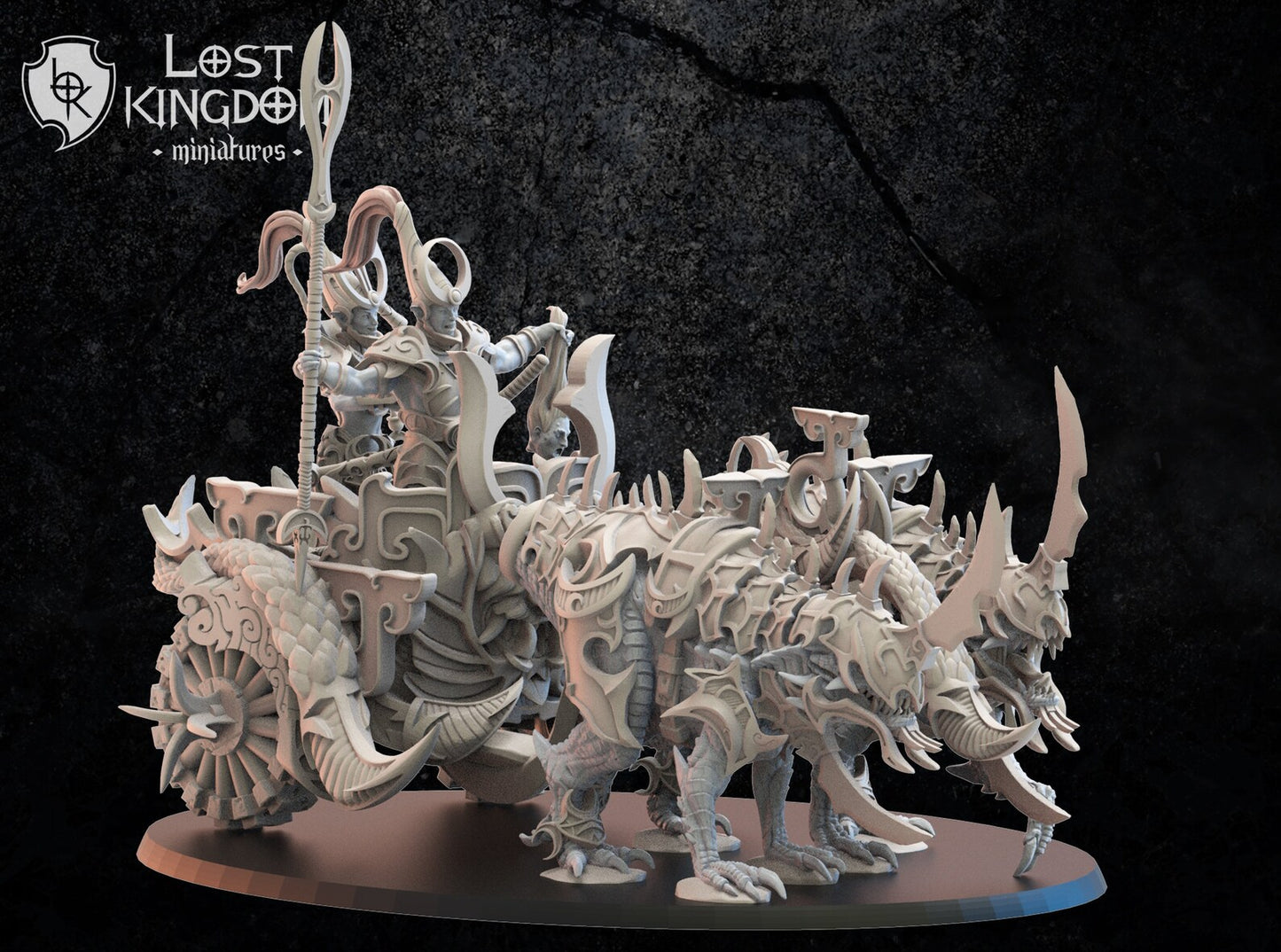 Kyōryū Chariot | Night Elves / Dark Elves | Lost Kingdom Miniatures | Tabletop Gaming | Pathfinder