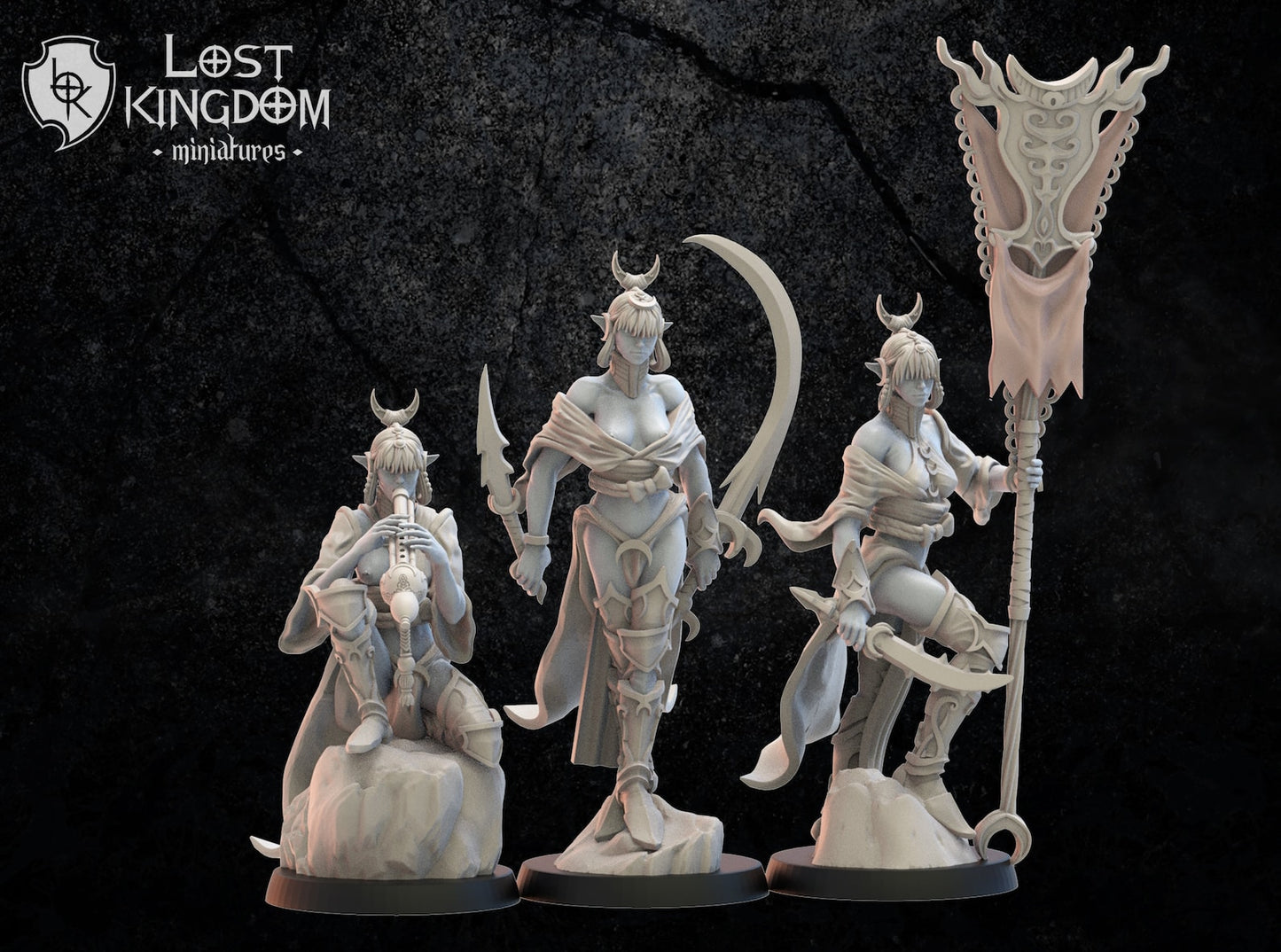 Onna Bugeisha | Night Elves / Dark Elves | Lost Kingdom Miniatures | Tabletop Gaming | Pathfinder