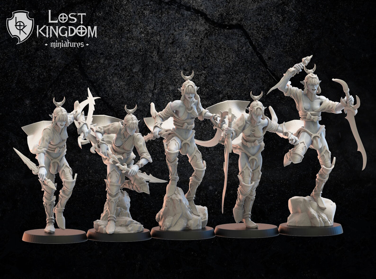 Onna Bugeisha | Night Elves / Dark Elves | Lost Kingdom Miniatures | Tabletop Gaming | Pathfinder