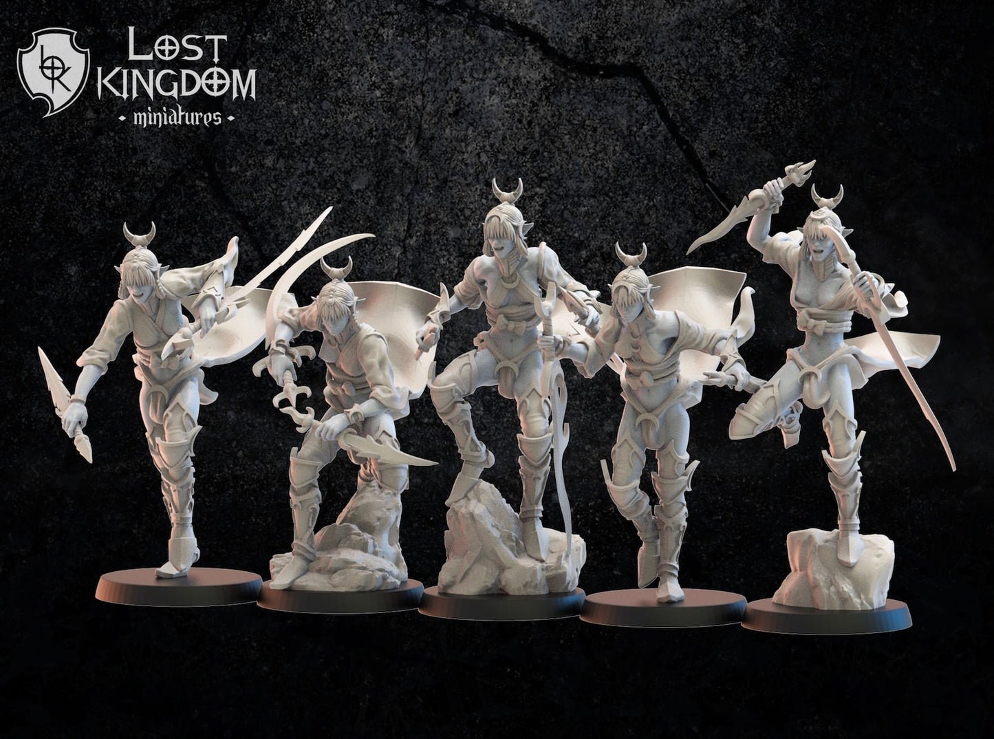 Onna Bugeisha | Night Elves / Dark Elves | Lost Kingdom Miniatures | Tabletop Gaming | Pathfinder