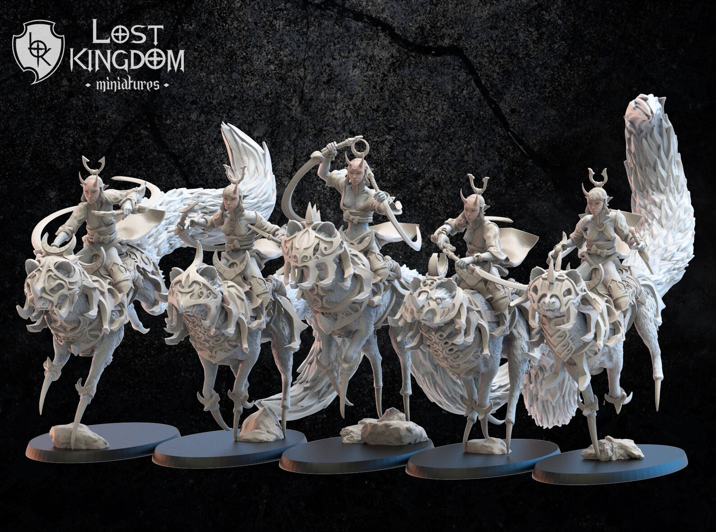 Kamaitachi Riders | Night Elves / Dark Elves | Lost Kingdom Miniatures | Tabletop Gaming | Pathfinder