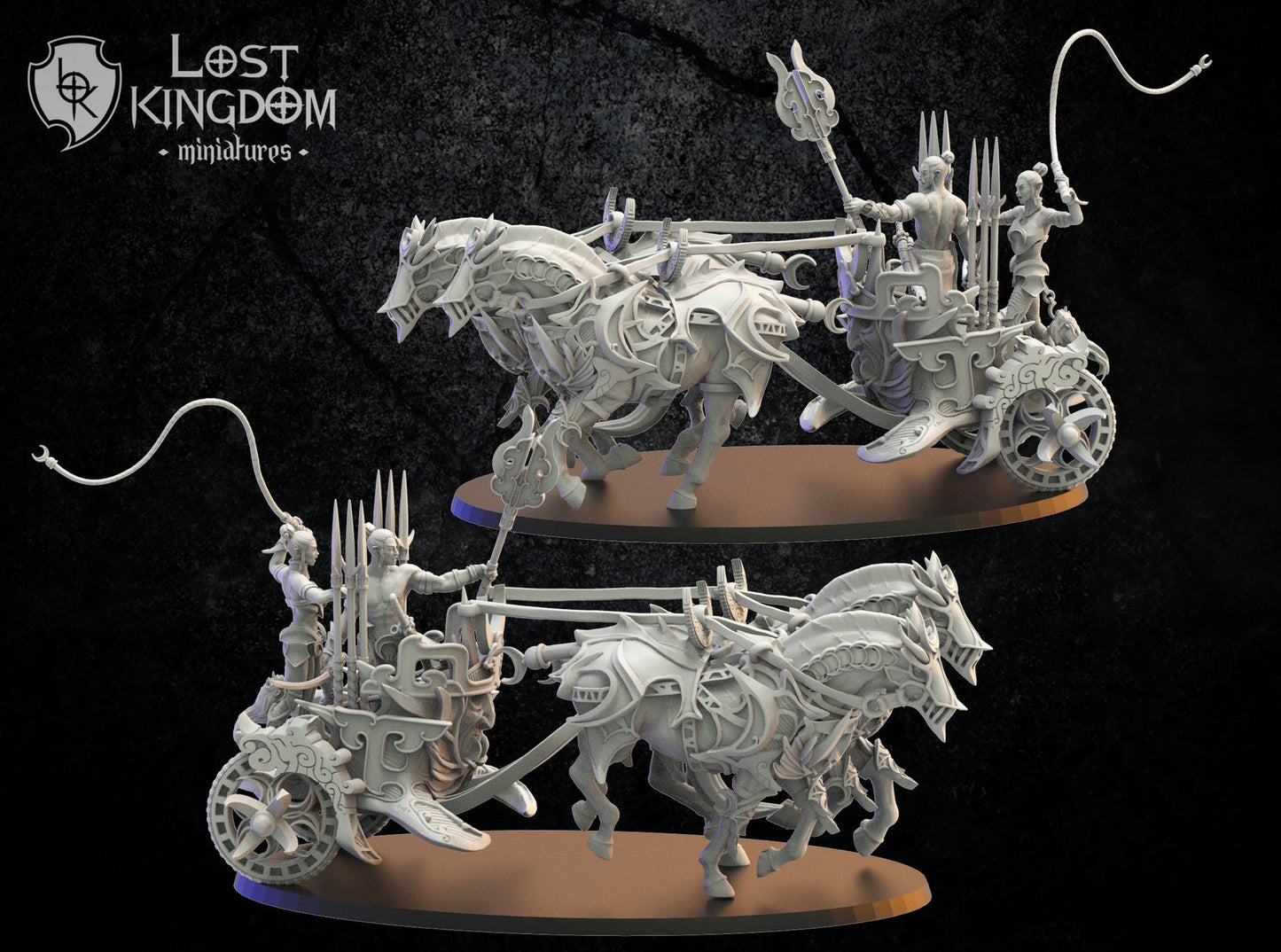 Night Elves War Chariot | Night Elves / Dark Elves | Lost Kingdom Miniatures | Tabletop Gaming | Pathfinder