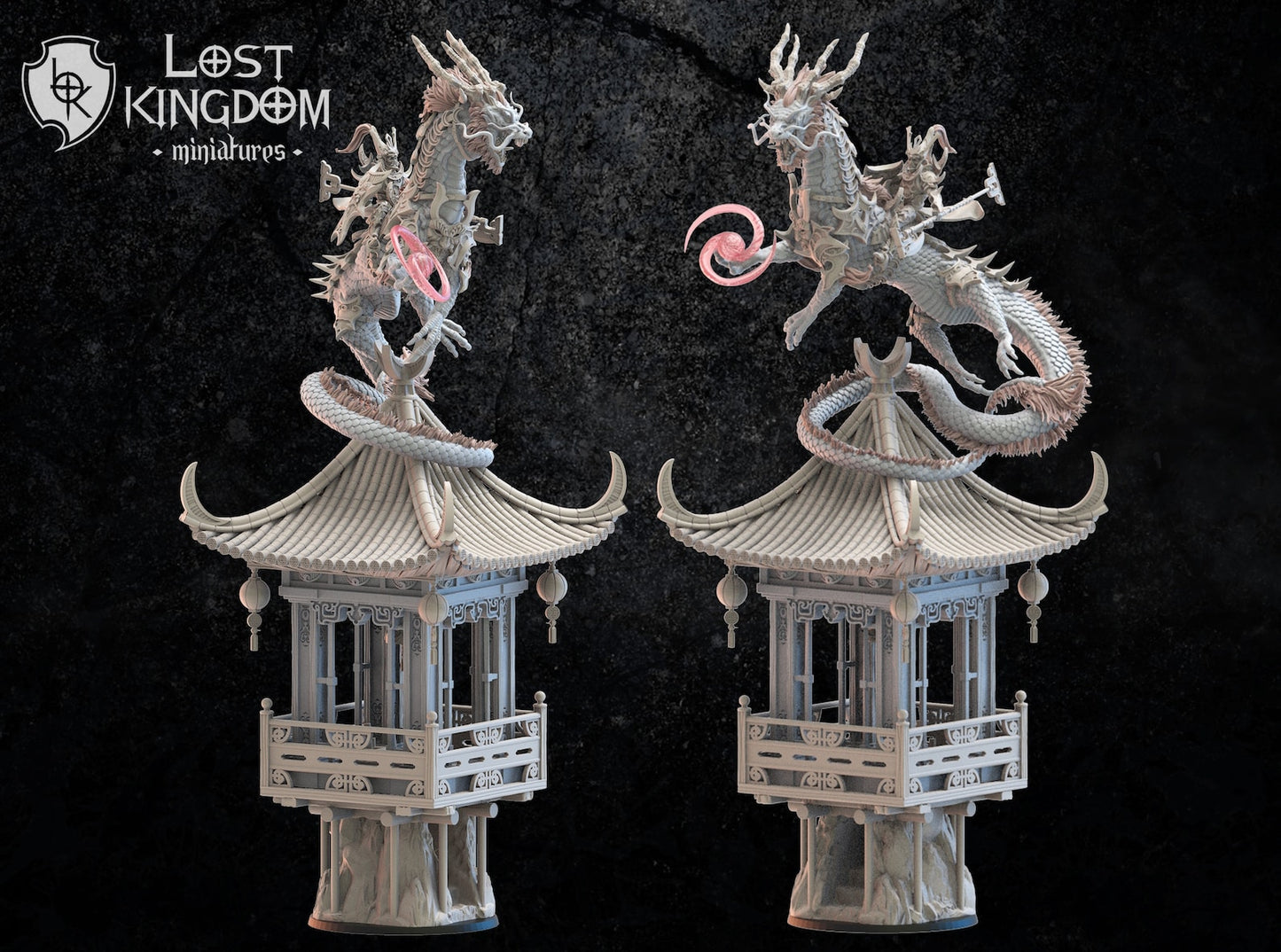 Shiro, Chieftain on Tatsu | Night Elves / Dark Elves | Lost Kingdom Miniatures | Tabletop Gaming | Pathfinder