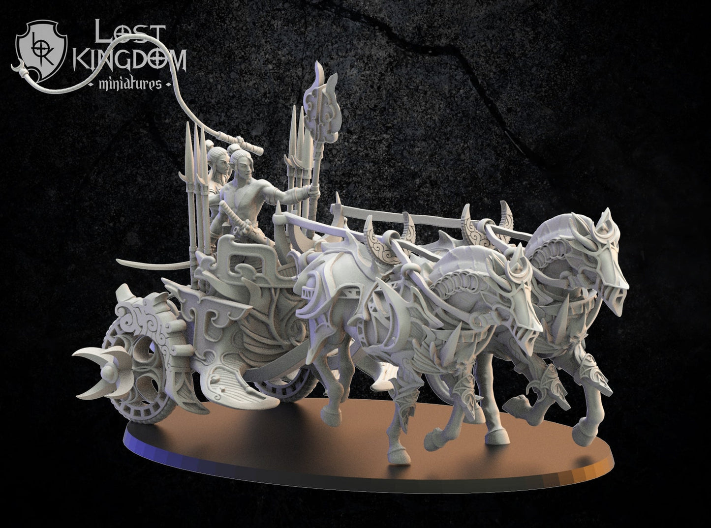 Night Elves War Chariot | Night Elves / Dark Elves | Lost Kingdom Miniatures | Tabletop Gaming | Pathfinder