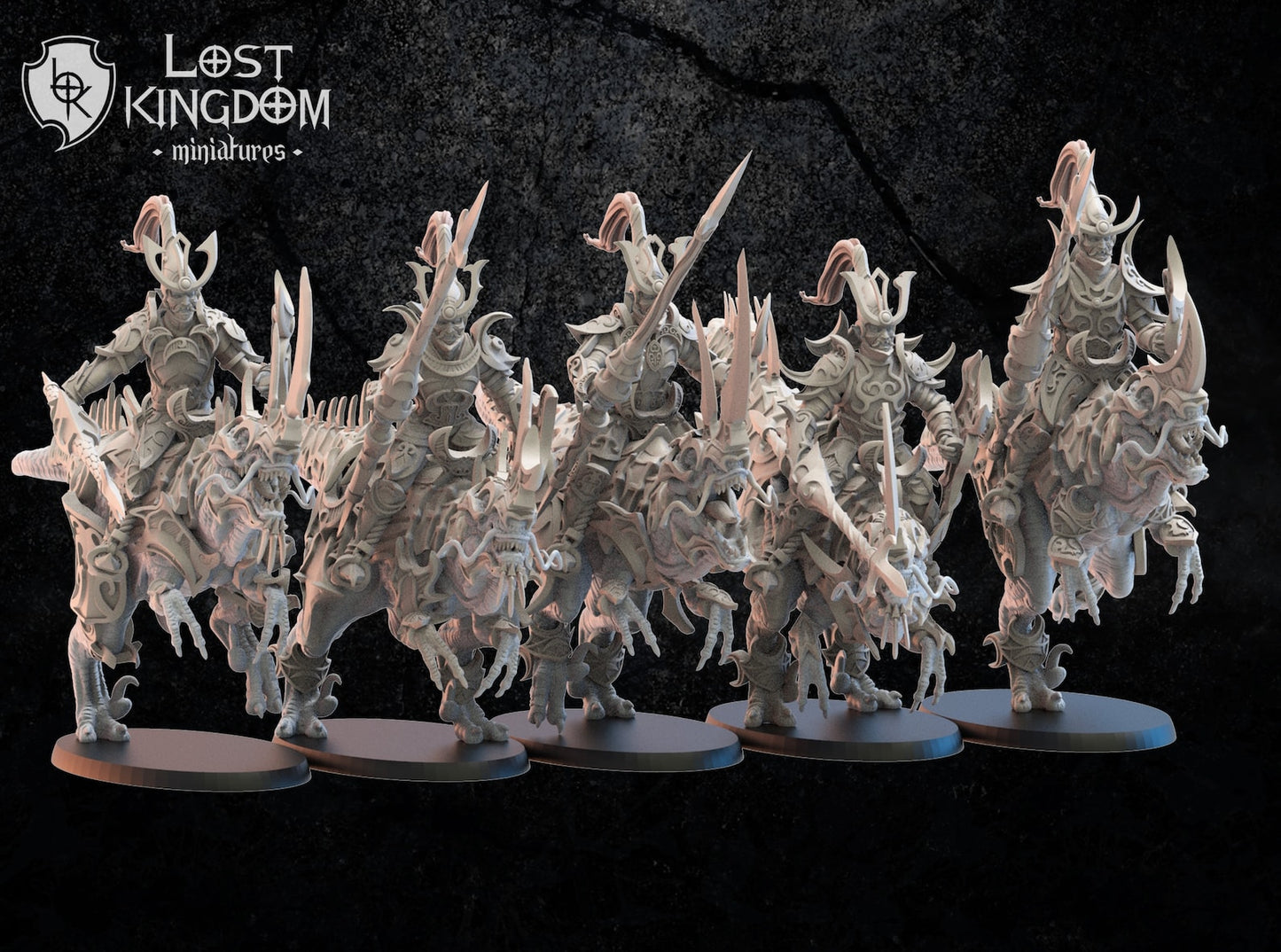 Nightfall Knights on Kyōryū | Night Elves / Dark Elves | Lost Kingdom Miniatures | Tabletop Gaming | Pathfinder