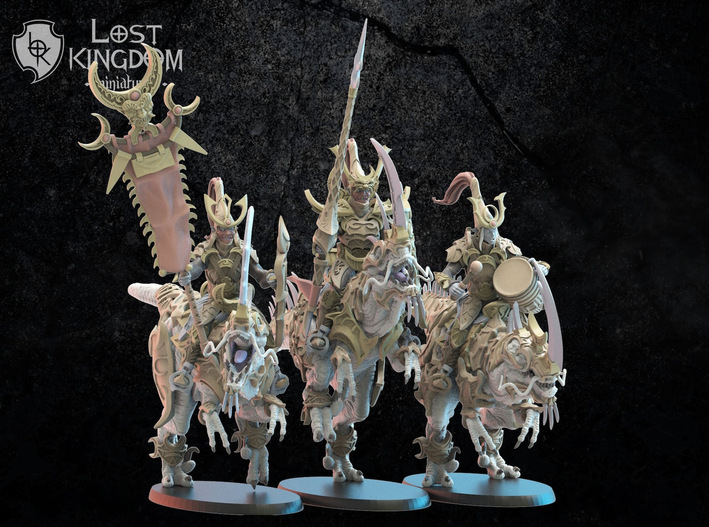 Nightfall Knights on Kyōryū | Night Elves / Dark Elves | Lost Kingdom Miniatures | Tabletop Gaming | Pathfinder