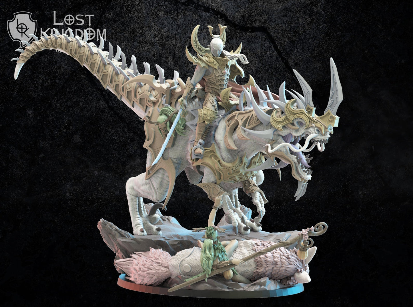 Ashura, the Destroyer on Ryōryū | Night Elves / Dark Elves | Lost Kingdom Miniatures