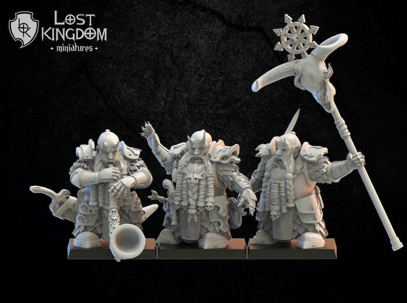 Elite Guard With Axe And Shield | Infernal Dwarves | Lost Kingdom Miniatures |